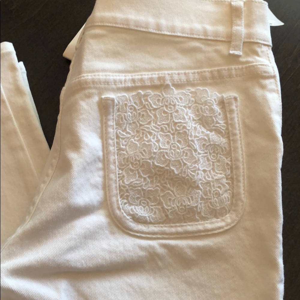 Valentino White embroidered Jeans